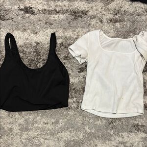 Black and White Women's crop tops
